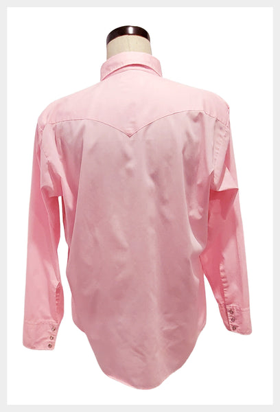 Fabulous Vintage Pink Western "Jason" Pearl Dome Snap yoke Cowboy Shirt  | Size Mens XL