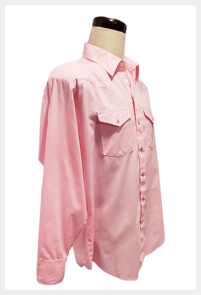 Fabulous Vintage Pink Western "Jason" Pearl Dome Snap yoke Cowboy Shirt  | Size Mens XL