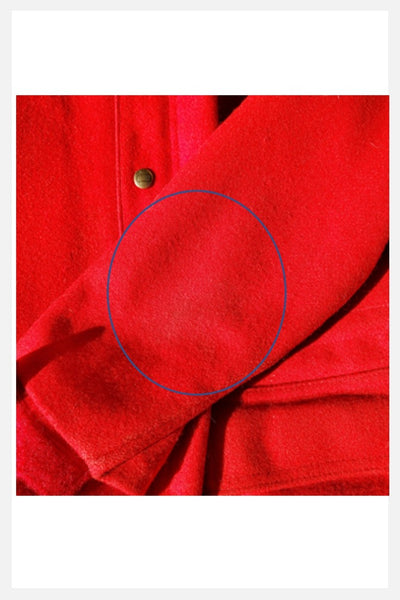 1980s red Woolrich hooded wool coat | medium